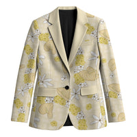 Hawaii Anthurium Tiare Pikake Lei Blazer Melemele Lauhala Art Pattern