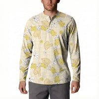 Hawaii Anthurium Tiare Pikake Lei Button Sweatshirt Melemele Lauhala Art Pattern LT01 - Polynesian Pride