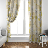 Hawaii Anthurium Tiare Pikake Lei Window Curtain Melemele Lauhala Art Pattern