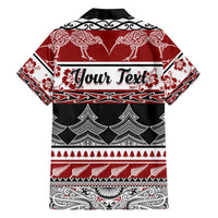 Custom New Zealand Christmas Family Matching Off Shoulder Long Sleeve Dress and Hawaiian Shirt Maori Meri Kirihimete Moko LT01 - Polynesian Pride