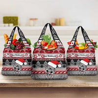 Custom New Zealand Christmas Grocery Bag Maori Meri Kirihimete Moko LT01 3-pack One Size Red - Polynesian Pride