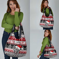 Custom New Zealand Christmas Grocery Bag Maori Meri Kirihimete Moko LT01 - Polynesian Pride