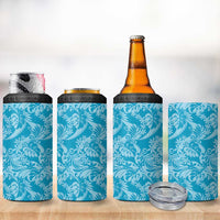Tahiti Ninamu Tiare Floral 4 in 1 Can Cooler Tumbler Monstera Palm Tropical Leaves LT01 - Polynesian Pride
