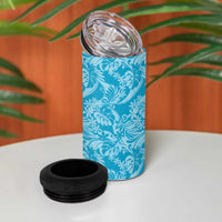 Tahiti Ninamu Tiare Floral 4 in 1 Can Cooler Tumbler Monstera Palm Tropical Leaves LT01 - Polynesian Pride