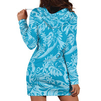 Tahiti Ninamu Tiare Floral Hoodie Dress Monstera Palm Tropical Leaves LT01 - Polynesian Pride