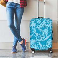 Tahiti Ninamu Tiare Floral Luggage Cover Monstera Palm Tropical Leaves LT01 - Polynesian Pride