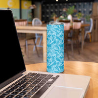 Tahiti Ninamu Tiare Floral Skinny Tumbler Monstera Palm Tropical Leaves LT01 - Polynesian Pride