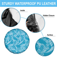 Tahiti Ninamu Tiare Floral Spare Tire Cover Monstera Palm Tropical Leaves LT01 - Polynesian Pride