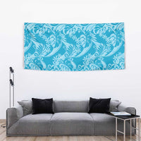 Tahiti Ninamu Tiare Floral Tapestry Monstera Palm Tropical Leaves - Polynesian Pride