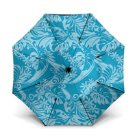 Tahiti Ninamu Tiare Floral Umbrella Monstera Palm Tropical Leaves - Polynesian Pride