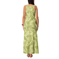 Tahiti Olive Tiare Floral Family Matching Tank Maxi Dress and Hawaiian Shirt Monstera Palm Tropical Leaves LT01 - Polynesian Pride