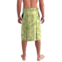 Tahiti Olive Tiare Floral Lavalava Monstera Palm Tropical Leaves - Polynesian Pride