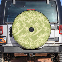 Tahiti Olive Tiare Floral Spare Tire Cover Monstera Palm Tropical Leaves LT01 Olive - Polynesian Pride