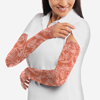 Tahiti Puatou Tiare Floral Arm Sleeves Monstera Palm Tropical Leaves - Polynesian Pride