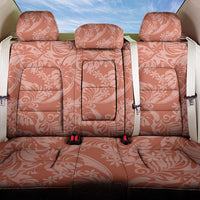 Tahiti Puatou Tiare Floral Back Car Seat Cover Monstera Palm Tropical Leaves LT01 One Size Orange - Polynesian Pride