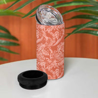 Tahiti Puatou Tiare Floral 4 in 1 Can Cooler Tumbler Monstera Palm Tropical Leaves LT01 - Polynesian Pride