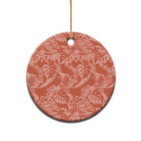 Tahiti Puatou Tiare Floral Ceramic Ornament Monstera Palm Tropical Leaves - Polynesian Pride