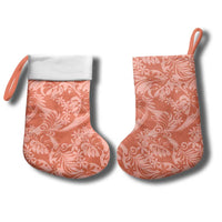 Tahiti Puatou Tiare Floral Christmas Stocking Monstera Palm Tropical Leaves - Polynesian Pride