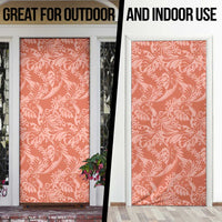 Tahiti Puatou Tiare Floral Door Cover Monstera Palm Tropical Leaves LT01 - Polynesian Pride