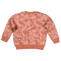 Tahiti Puatou Tiare Floral Kid Ugly Christmas Sweater Monstera Palm Tropical Leaves LT01 - Polynesian Pride