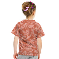 Tahiti Puatou Tiare Floral Kid T Shirt Monstera Palm Tropical Leaves LT01 - Polynesian Pride