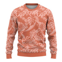 Tahiti Puatou Tiare Floral Ugly Christmas Sweater Monstera Palm Tropical Leaves LT01 - Polynesian Pride