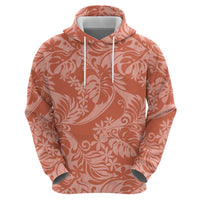 Tahiti Puatou Tiare Floral Zip Hoodie Monstera Palm Tropical Leaves LT01 - Polynesian Pride