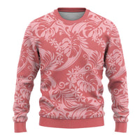 Tahiti Tarona Tiare Floral Ugly Christmas Sweater Monstera Palm Tropical Leaves LT01 - Polynesian Pride