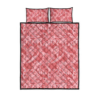 Tahiti Tarona Tiare Floral Quilt Bed Set Monstera Palm Tropical Leaves - Polynesian Pride