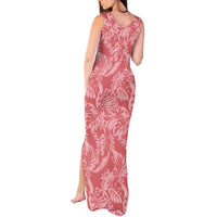 Tahiti Tarona Tiare Floral Tank Maxi Dress Monstera Palm Tropical Leaves LT01 - Polynesian Pride