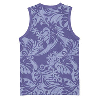 Tahiti Vareau Tiare Floral Basketball Jersey Monstera Palm Tropical Leaves LT01 - Polynesian Pride