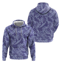 Tahiti Vareau Tiare Floral Hoodie Monstera Palm Tropical Leaves LT01 - Polynesian Pride
