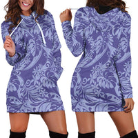 Tahiti Vareau Tiare Floral Hoodie Dress Monstera Palm Tropical Leaves LT01 - Polynesian Pride
