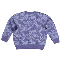 Tahiti Vareau Tiare Floral Kid Ugly Christmas Sweater Monstera Palm Tropical Leaves LT01 - Polynesian Pride
