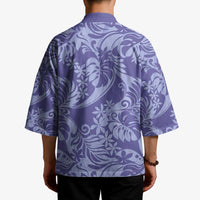 Tahiti Vareau Tiare Floral Kimono Monstera Palm Tropical Leaves - Polynesian Pride