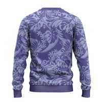 Tahiti Vareau Tiare Floral Ugly Christmas Sweater Monstera Palm Tropical Leaves LT01 - Polynesian Pride