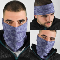 Tahiti Vareau Tiare Floral Neck Gaiter Monstera Palm Tropical Leaves - Polynesian Pride
