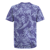 Tahiti Vareau Tiare Floral Rugby Jersey Monstera Palm Tropical Leaves LT01 - Polynesian Pride