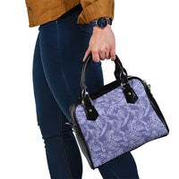 Tahiti Vareau Tiare Floral Shoulder Handbag Monstera Palm Tropical Leaves - Polynesian Pride