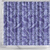 Tahiti Vareau Tiare Floral Shower Curtain Monstera Palm Tropical Leaves LT01 - Polynesian Pride