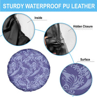 Tahiti Vareau Tiare Floral Spare Tire Cover Monstera Palm Tropical Leaves LT01 - Polynesian Pride
