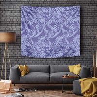 Tahiti Vareau Tiare Floral Tapestry Monstera Palm Tropical Leaves - Polynesian Pride