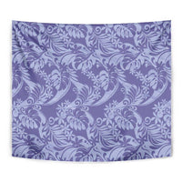 Tahiti Vareau Tiare Floral Tapestry Monstera Palm Tropical Leaves - Polynesian Pride