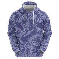 Tahiti Vareau Tiare Floral Zip Hoodie Monstera Palm Tropical Leaves LT01 - Polynesian Pride