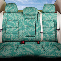 Tahiti Teal Tiare Floral Back Car Seat Cover Monstera Palm Tropical Leaves LT01 One Size Teal - Polynesian Pride