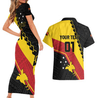 Custom PNG Couples Matching Short Sleeve Bodycon Dress and Hawaiian Shirt The Kumuls Are On A Roll LT01 - Polynesian Pride