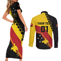 Custom PNG Couples Matching Short Sleeve Bodycon Dress and Long Sleeve Button Shirt The Kumuls Are On A Roll LT01 - Polynesian Pride