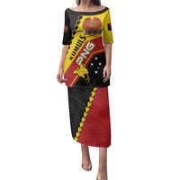 Custom PNG Family Matching Puletasi and Hawaiian Shirt The Kumuls Are On A Roll LT01 Mom's Dress Black - Polynesian Pride