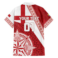 Custom Tonga Rugby Mate Maa Family Matching Long Sleeve Bodycon Dress and Hawaiian Shirt Ngatu Pattern LT01 - Polynesian Pride