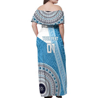Custom Fiji Rugby Bati Family Matching Off Shoulder Maxi Dress and Hawaiian Shirt Tapa Pattern LT01 - Polynesian Pride